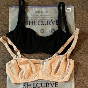 SheCurve Black and Tan Bra Set